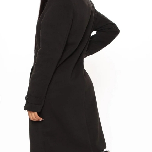 Fashion Nova Black Pea Coat - Picture 7 of 12